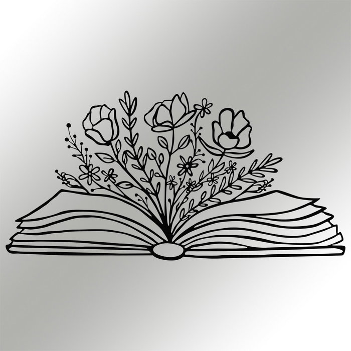 Wallity Culture Flower Escultura de pared en Negro